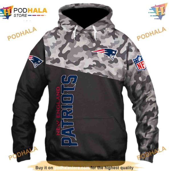 New England Patriots Military NFL Hoodie 3D