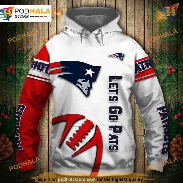 New England Patriots NFL Hoodie 3D Graphic