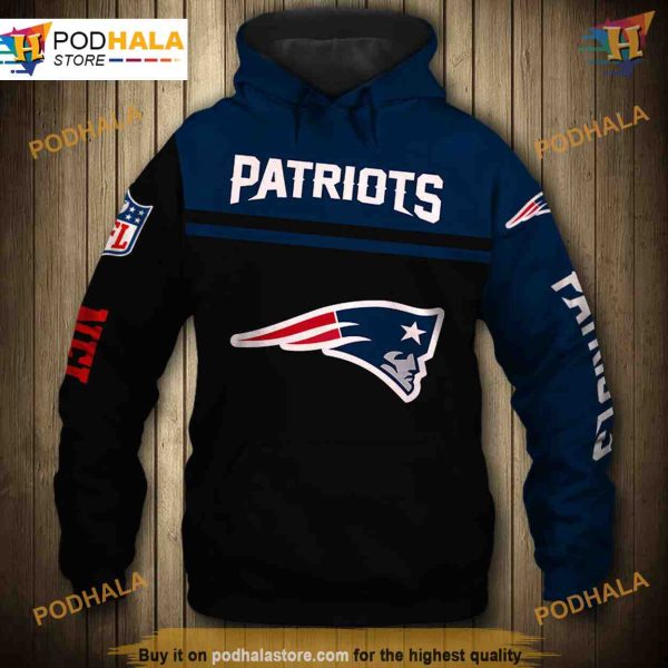 New England Patriots Skull NFL Hoodie 3D