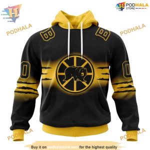 New Gradient Series NHL Personalized Boston Bruins Hoodie 3D