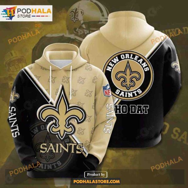 New Orleans Saints 3D Team Logo NFL Hoodie 3D