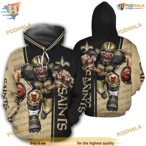 New Orleans Saints Mascot Unisex 3D Hoodie Sweatshirt