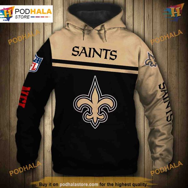 New Orleans Saints Skull 3D Hoodie