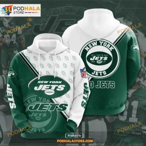 New York Jets 3D Team Logo NFL Hoodie 3D