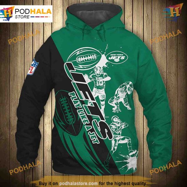 New York Jets NFL Hoodie 3D Cartoon