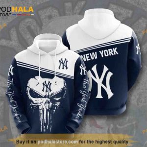 New York Yankees Skull 3D Hoodie