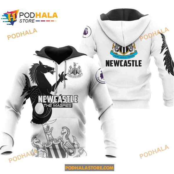 Newcastle The Magpies Black White Fans Hoodie Sweatshirt 3D