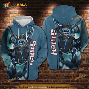 Nightfury And Stitch Over Print 3D Hoodie