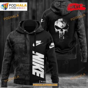 Nike Black Skull Fashion Classic Luxury 3D Hoodie Sweatshirt