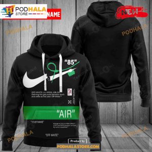 Nike Fashion Custom Name Black Air Design 3D Hoodie Sweatshirt