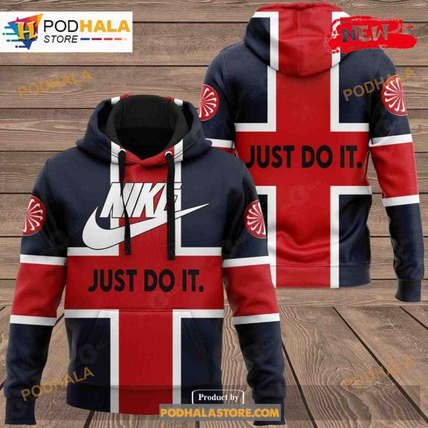 Nike Fashion Red Just Do It Luxury Design 3D Hoodie Sweatshirt