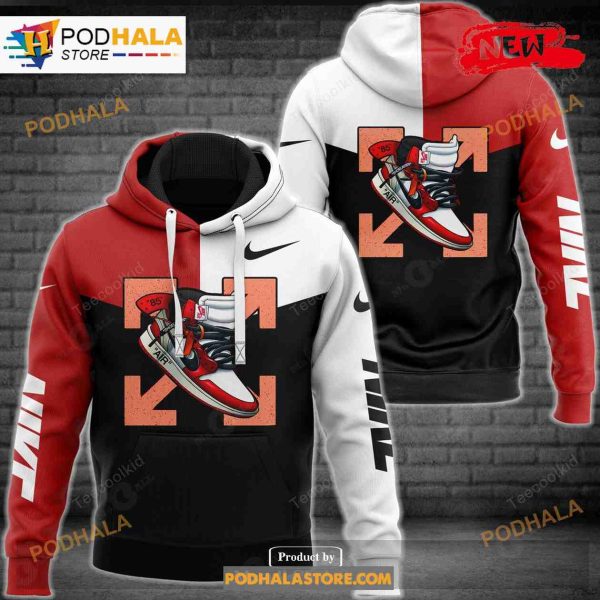 Nike Mix Color Design Air Sneakers Nike Luxury Fashion 3D Hoodie