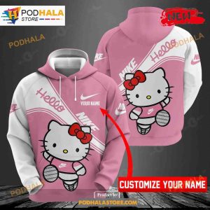 Nike Pink Design Hello Kitty Friends Luxury 3D Hoodie Sweatshirt