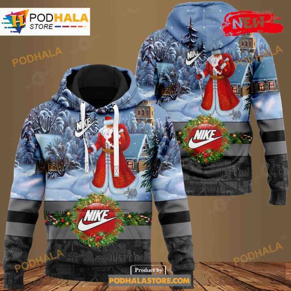 Nike Santa Claus For Christmas Night Luxury Design US 3D Hoodie Sweatshirt