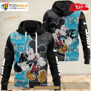 Nike and Mickey Mouse Blue Funny Fashion Luxury US 3D Hoodie Sweatshirt