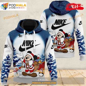 Nike and Mickey Mouse Chirstmas Gift White Design Luxury US 3D Hoodie