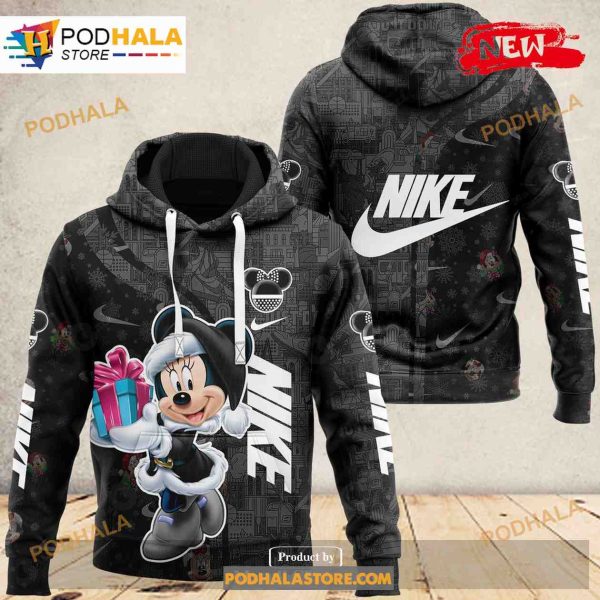 Nike and Mickey Mouse Gift Black Fashion Luxury US 3D Hoodie Sweatshirt