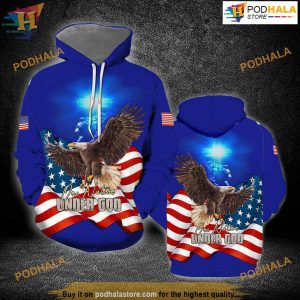 One Nation Under God All Over Printed 3D Hoodie Sweatshirt