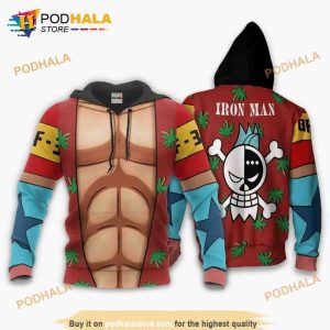 One Piece Franky Iron Man Anime Manga 3D Hoodie Sweatshirt