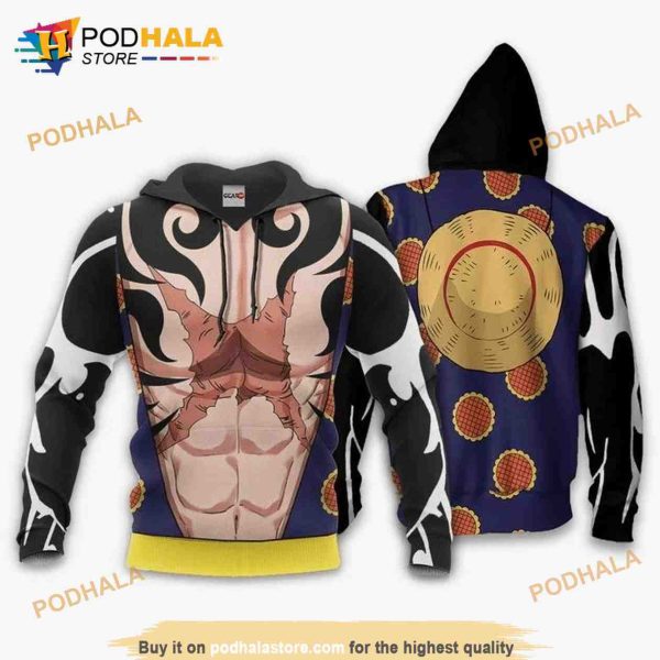 One Piece Luffy Gear 4 Anime Manga 3D Hoodie Sweatshirt