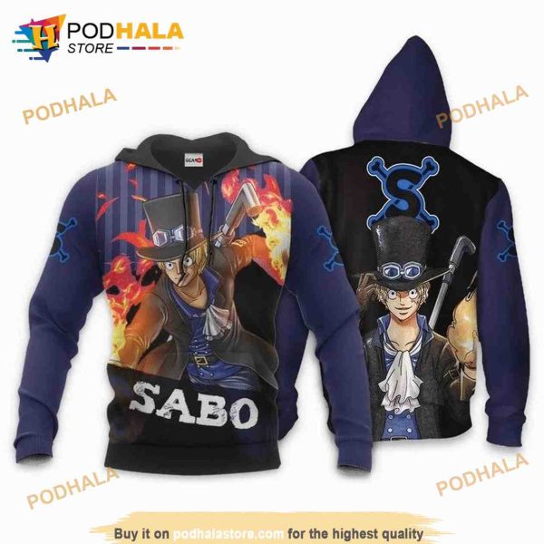 One Piece Sabo Anime Manga One Piece 3D Hoodie Sweatshirt