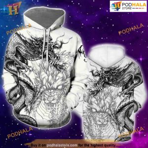 Oriental Dragon All Over Printed 3D Hoodie Sweatshirt