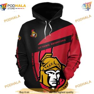 Ottawa Senators Hooded Long Sleeve 3D Hoodie