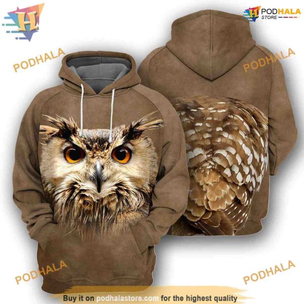 Owl Animal Costume Full All Over Printed 3D Hoodie Sweatshirt