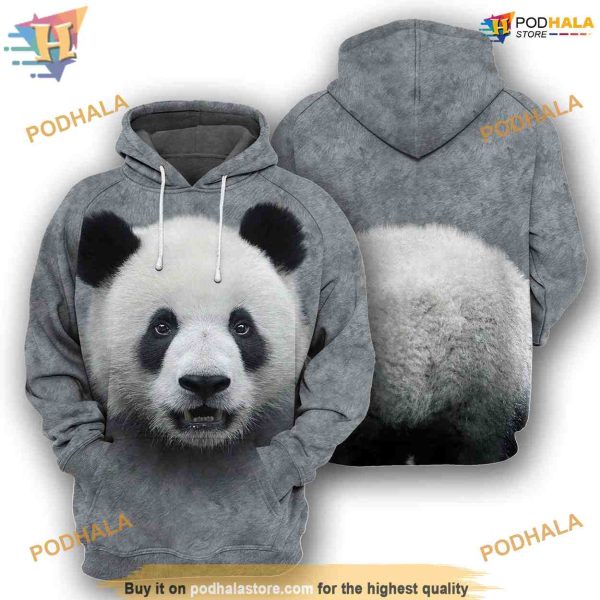 Panda Cute Full All Over Printed Animal Costume 3D Hoodie Sweatshirt