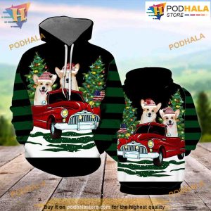 Pembroke Welsh Corgi Dog 3D Funny Hoodie Christmas