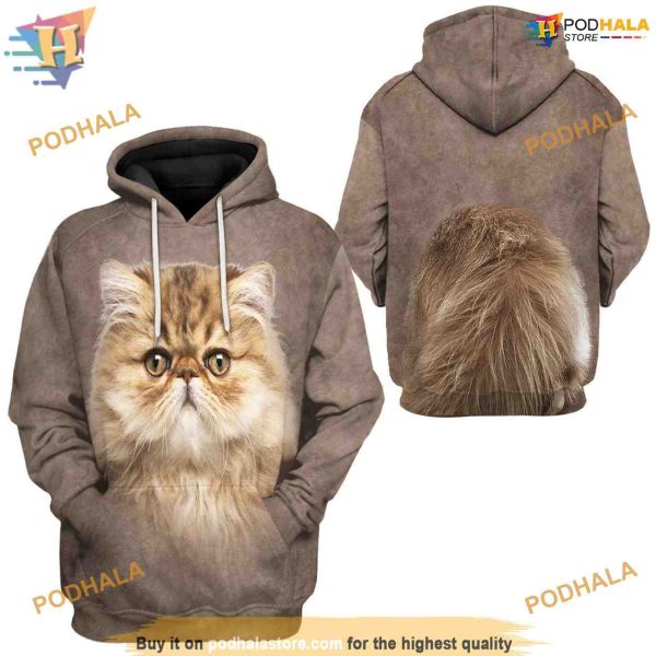 Persian Cat Costume Full All Over Printed 3D Hoodie Sweatshirt