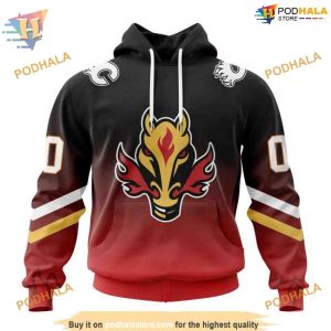 Personalize New Gradient Series Concept NHL Calgary Flames Hoodie 3D