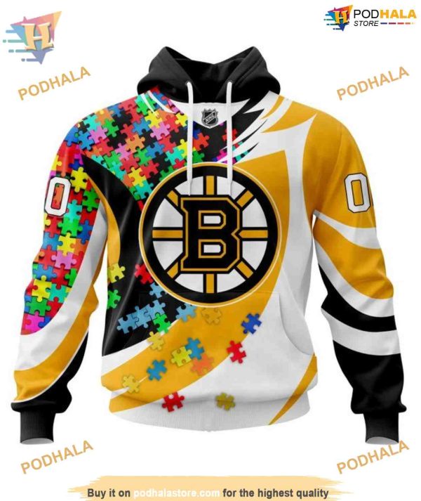 Personalized NHL 2021 Conceptual Boston Bruins Hoodie 3D