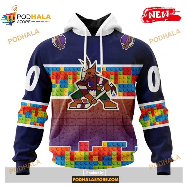 Personalized NHL Arizona Coyotes Puzzle Game Gradients Full Color Shirt Hoodie 3D