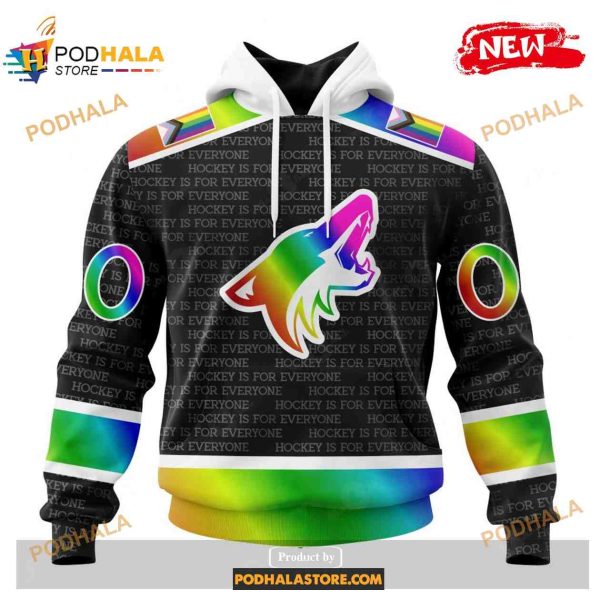 Personalized NHL Arizona Coyotes Special Pride Gradient Color Design Hockey Shirt Hoodie 3D