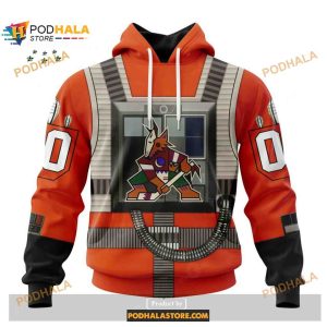 Personalized NHL Arizona Coyotes Star Wars Rebel Pilot Design Shirt Hoodie 3D