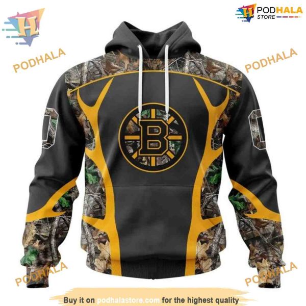 Personalized NHL Camo Hunting Style Boston Bruins Hoodie 3D