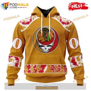 Personalized NHL Chicago Blackhawks Grateful Dead Design Shirt 3D Hoodie