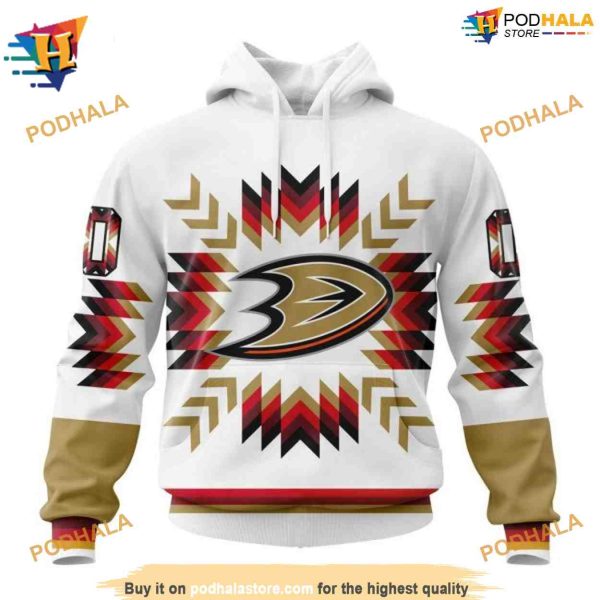 Personalized NHL Classic Paisley Style Anaheim Ducks Apparel Breast Cancer Hoodie 3D