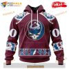 Personalized NHL Colorado Avalanche Grateful Dead Design Shirt 3D Hoodie