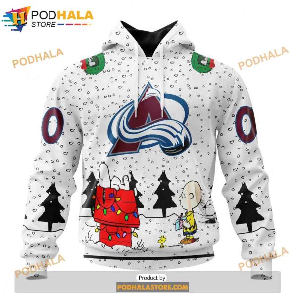 Personalized NHL Colorado Avalanche Peanuts Snoopy Design Shirt 3D Hoodie