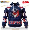 Personalized NHL Columbus Blue Jackets Grateful Dead Design Shirt 3D Hoodie