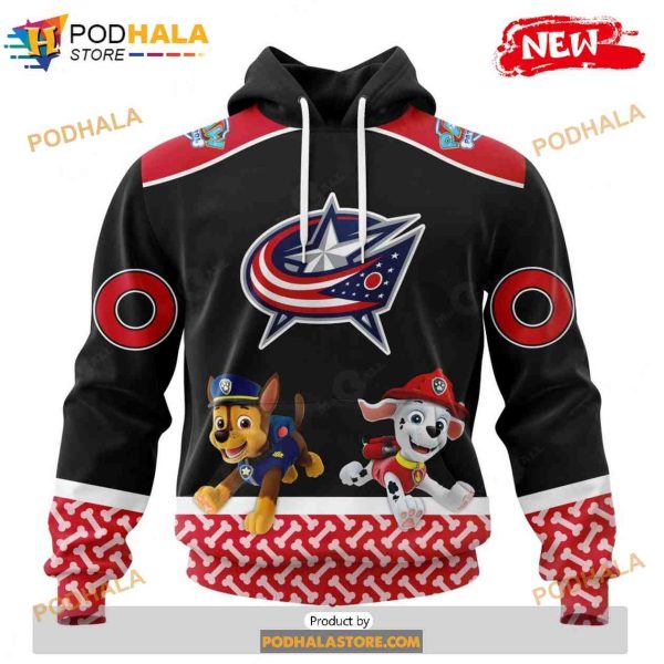 Personalized NHL Columbus Blue Jackets Paw Patrol Design Shirt 3D Hoodie