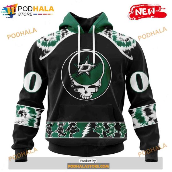 Personalized NHL Dallas Stars Grateful Dead Design Shirt 3D Hoodie