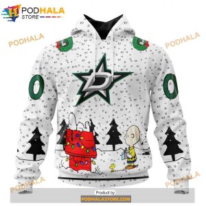 Personalized NHL Dallas Stars Peanuts Snoopy Design Shirt 3D Hoodie