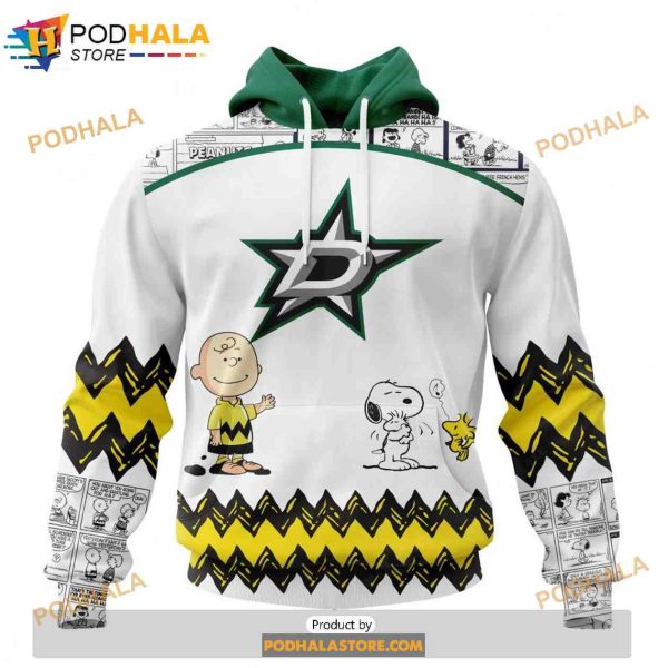 Personalized NHL Dallas Stars Peanuts Snoopy Design Shirt 3D Hoodie Gift