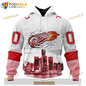 Personalized NHL Detroit Red Wings Motor City Design Shirt 3D Hoodie