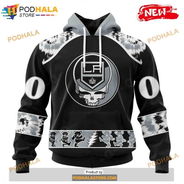 Personalized NHL Los Angeles Kings Grateful Dead Design Shirt 3D Hoodie