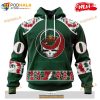 Personalized NHL Minnesota Wild Grateful Dead Design Shirt 3D Hoodie