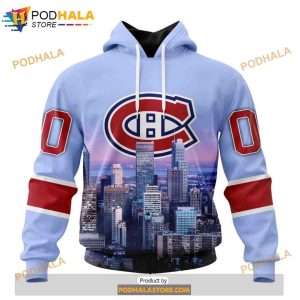 Personalized NHL Montreal Canadiens Design With City Skyline Shirt 3D Hoodie